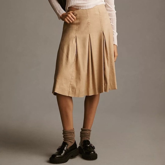 Maeve Wide-Pleated Midi Skirt - Picture 4 of 4